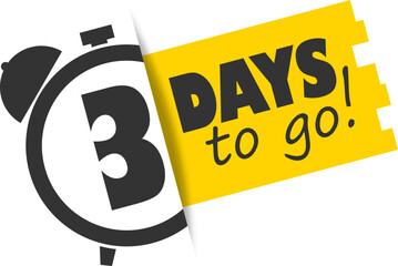 Countdown clock image with 3 days left