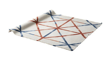 Closeup of rugs isolated on transparent background, showcasing texture and design