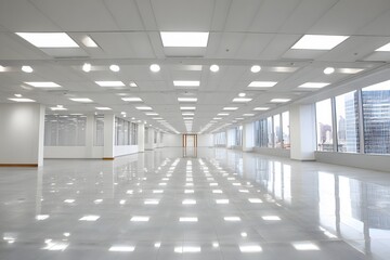 Fototapeta premium Empty office interior balanced proportions