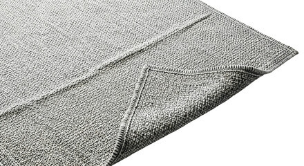 Closeup of rugs isolated on transparent background, showcasing texture and design