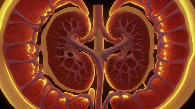 Human Kidney Internal Structure Medical Visualization Health Science
