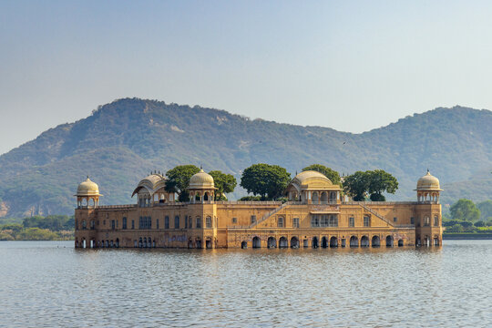 Water Palace known as Jal Mahal at Jaipur, Rajasthan, India 