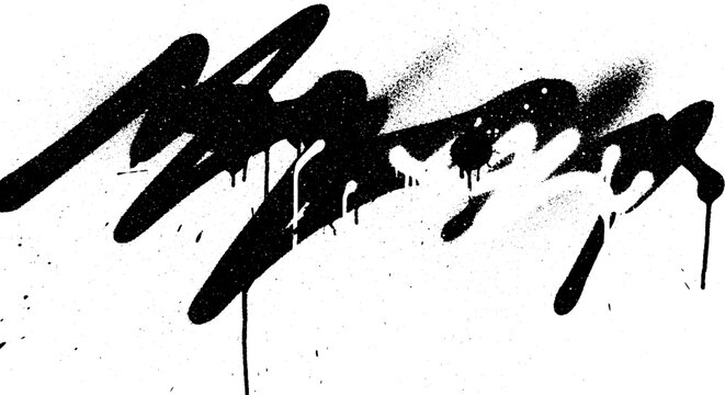 Graffiti Art Style Spray Paint Word Art.