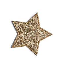 golden glitter star decoration