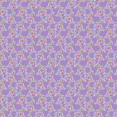 Lilac Paisley Vine Boho Ornament Print