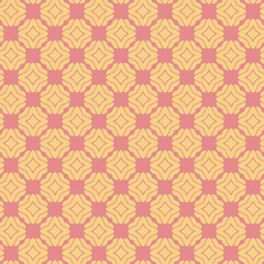 Retro Geometric Floral Tile Ornament Print