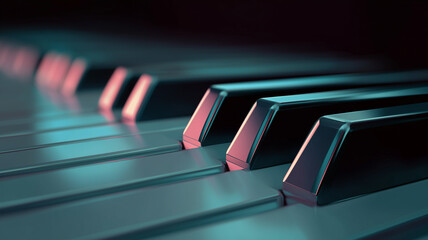 Illustration of piano keys with a stylish musical concept and neat composition.