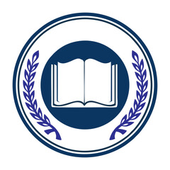 Education school logo with customer changing, vector file.  Generic academic emblem design ideal for schools, colleges, universities, training centers, e-learning platforms, and stationery, branding. © Bhatti745