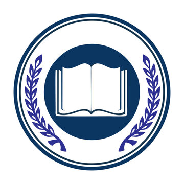 Education school logo with customer changing, vector file. 
Generic academic emblem design ideal for schools, colleges, universities, training centers, e-learning platforms, and stationery, branding.