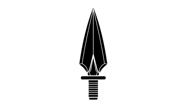 Black dagger icon on white background