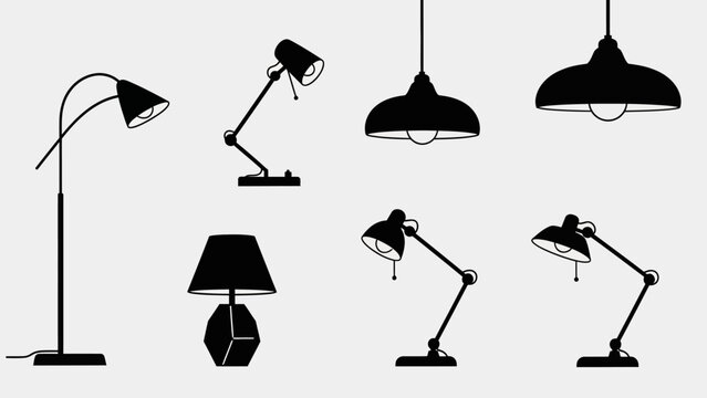 Collection of various desk lamps 11.