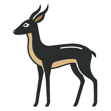 Steenbok simple thin line art vector illustration