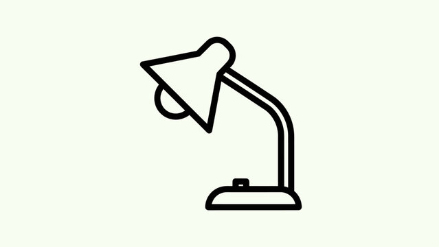 Desk lamp with adjustable arm.