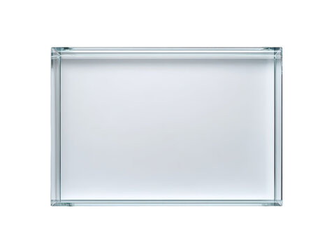 Transparent rectangular box, empty inside