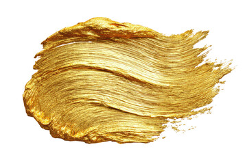 Gold paint stroke on black background (3)