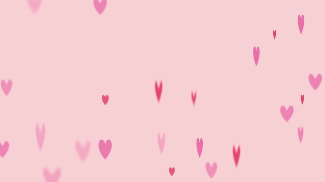 pink loves hearts spinning particles Valentine's Day background animation