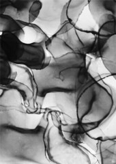 Large vector halftone liquid ink wash texture with a transparent background