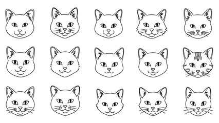 Collection of various cat faces 2. © sardi