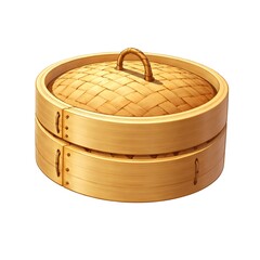 wooden box isolated on white