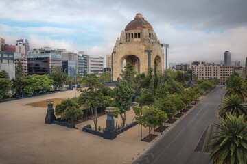 Monument to the Revolution and Plaza de la Republica aerial view (Monumento a la Revolucion) - Mexico City, Mexico