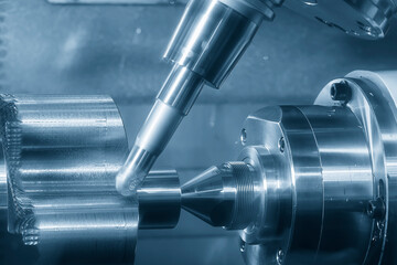 Multi-Tasking CNC Machine Finishing Metal Shaft Parts