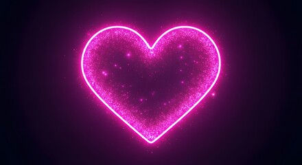 Obraz premium Glowing pink heart