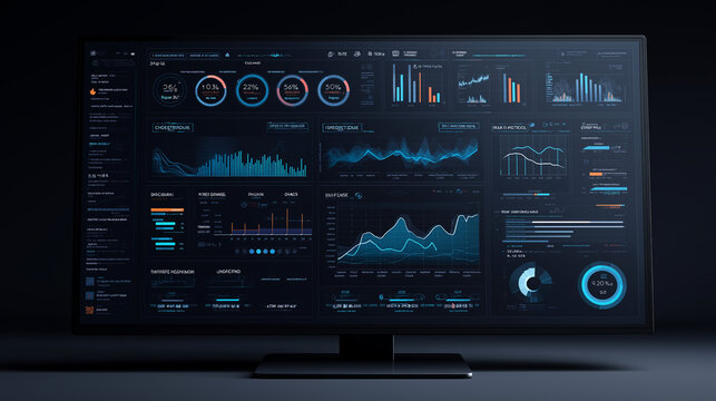 A professional illustration showing evaluation metrics and performance analysis of AI models.