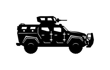 Military Vehicle Silhouette