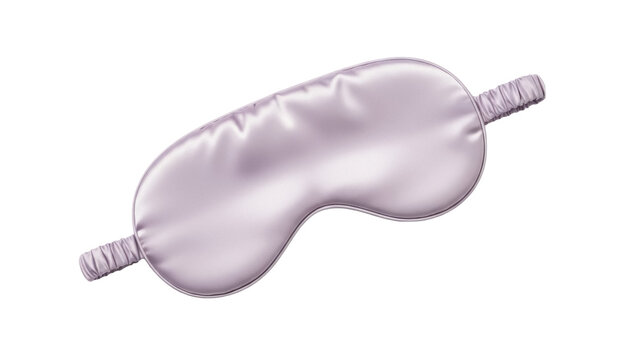 Isolated sleep mask accessory in light purple, for restful relaxation and a good sleep hygiene