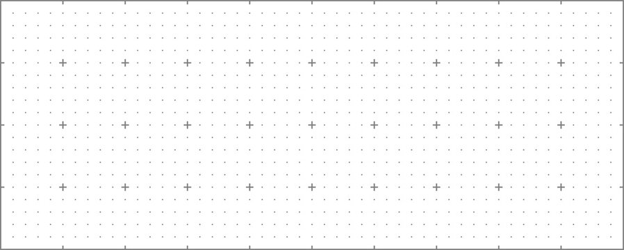 illustration: milimeter paper pattern with dots and crosses. digital technology webdesign pattern in light grey isolated on white or transparent png