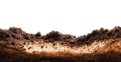 Terraced earth terrain, with highlighted edges