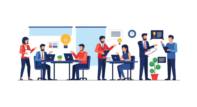 Diverse Group of Professionals Working Together.