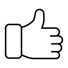 Obraz premium Thumbs Up Simple Vector Icon Collection 