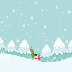 Winter White Wallpaper Vector Print