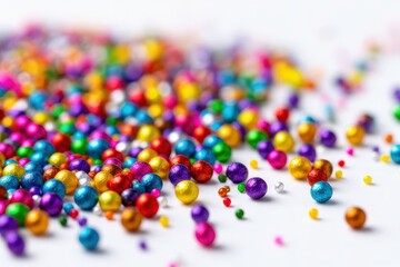 Close-up of edible sprinkles for baking and cake decorating