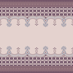 Ethnic Border Vector Background Print