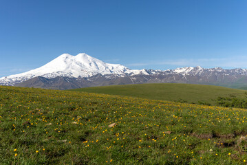 Summer Day in the Elbrus region. The Republic of Kabardino-Balkaria. Russia