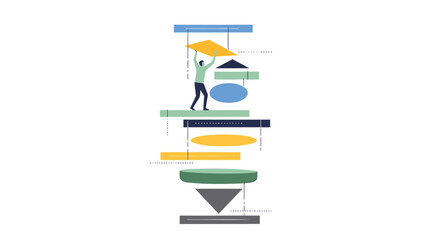 Vector illustration of business process management