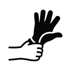 Obraz premium A black and white illustration depicting a hand giving a high five