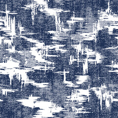 DEnim Blue Print Textile fashion Vector