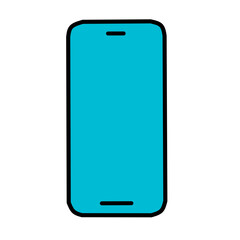 Blue Smartphone Screen Mockup for Mobile Interface and App Design