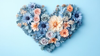 A heart made of flowers