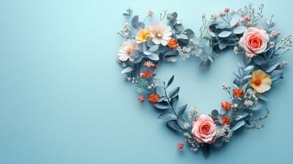 A heart made of flowers