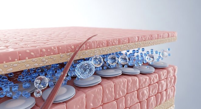 Whisker hair follicle with sensory nerve endings showing detailed microscopic structure in biological tissue concept illustration featuring tactile sensor, tactile sensation, mammals with tactile