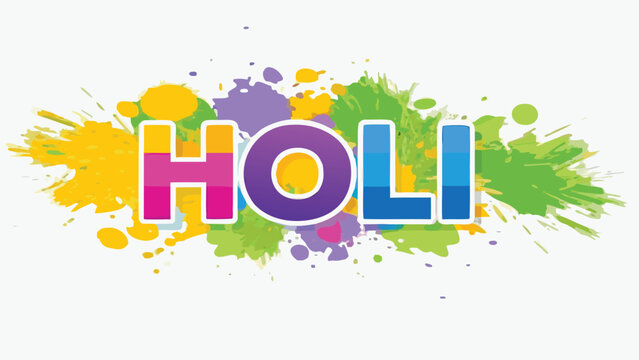 Vibrant holi festival vector design with colorful powder explosion background
