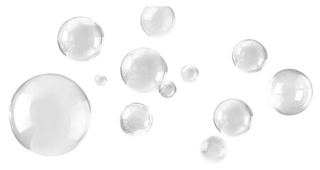 Bubbles isolated on white or transparent Background