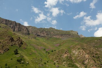 Obraz premium Mountain green hill valley landscape.