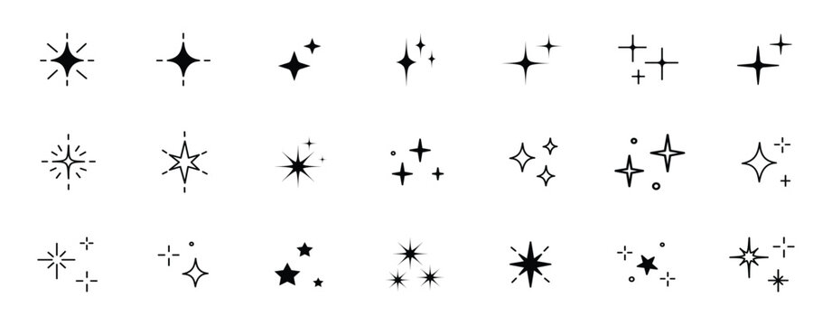 star icon. Shine sparkle icon. Vector blink star. Sparkle vector icons set. Shine symbol illustration. Sparkle star icons. Shine icons. Stars sparkles vector