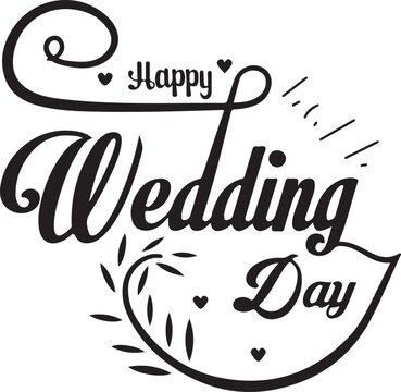 Love text design with heart symbol representing happy wedding day design