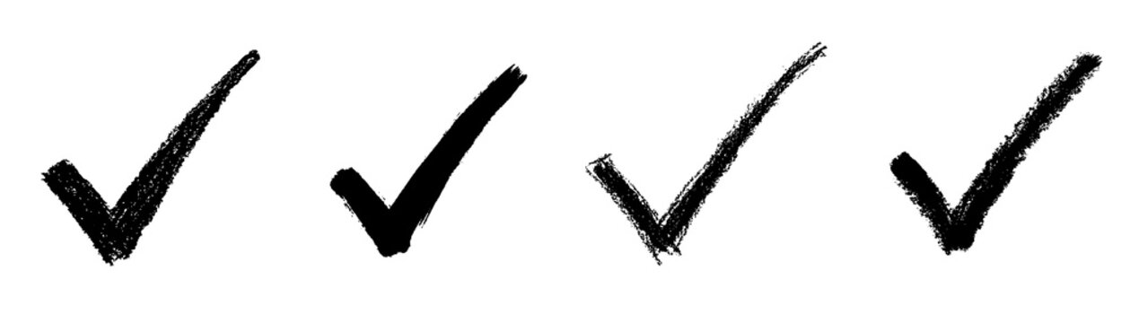 Crayon texture tick shape design element
